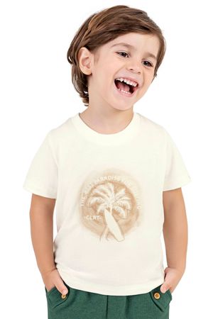 Camiseta Infantil Menino Paradise Colorittá Bege