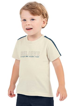 Camiseta Infantil Menino Moderna Colorittá Bege