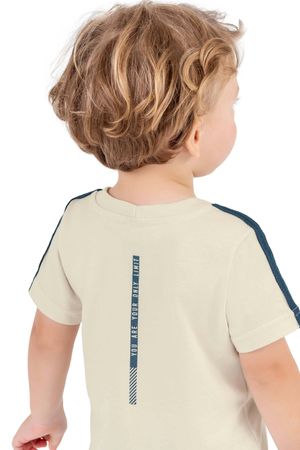 Camiseta Infantil Menino Moderna Colorittá Bege