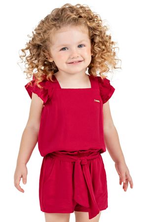 Conjunto Infantil Menina Renda Colorittá Vermelho