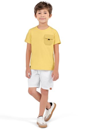 Short Infantil Menino com Bolsos Colorittá Branca
