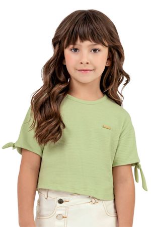 Blusa Infantil Menina Amarração Colorittá Verde