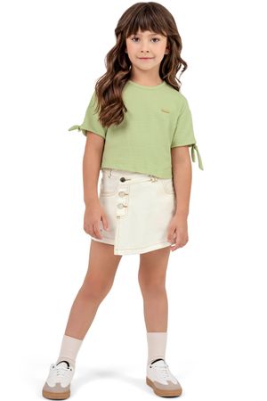 Blusa Infantil Menina Amarração Colorittá Verde