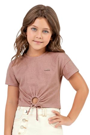 Blusa Infantil Menina Amarração Colorittá Rosa