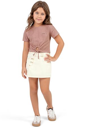 Blusa Infantil Menina Amarração Colorittá Rosa