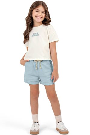 Conjunto Infantil Menina Casual Love Colorittá Bege