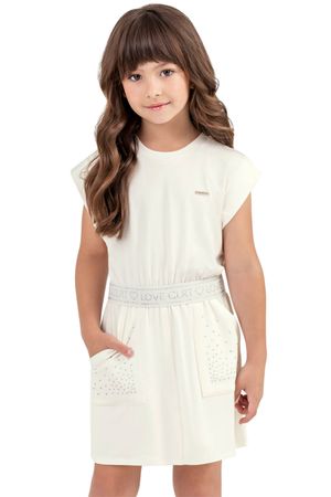 Vestido Infantil Menina Casual Colorittá Bege