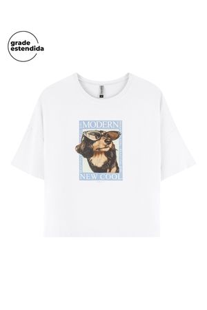 Blusa Feminina Modern com Glitter Marialícia Branco