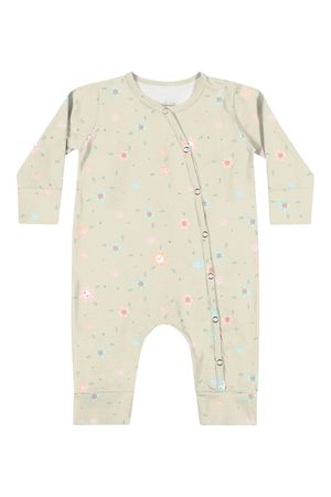 Macacão Bebê Unissex Estampado Elian Cinza