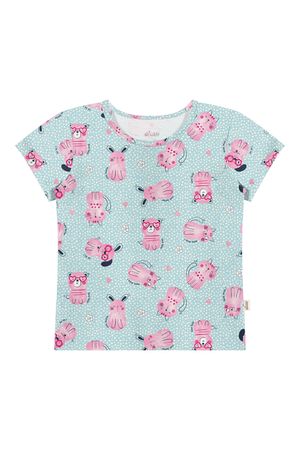 Blusa Infantil Menina Estampada Elian Azul