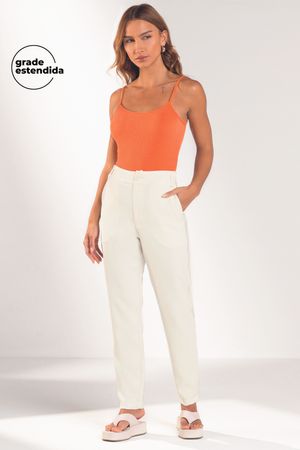 Calça Feminina Alfaiataria Marialícia Bege