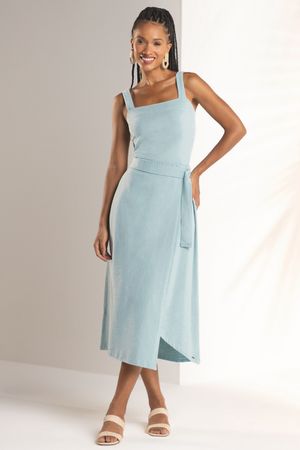 Top Feminino Alças Marialícia Azul