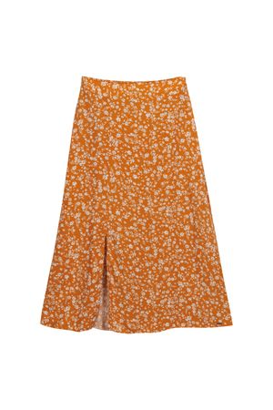 Saia Feminina Floral Miudo Marialícia Laranja