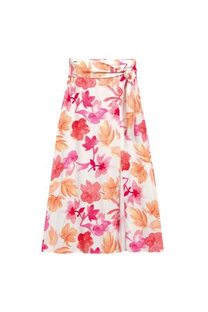 Saia Feminina Estampada Marialícia Bege