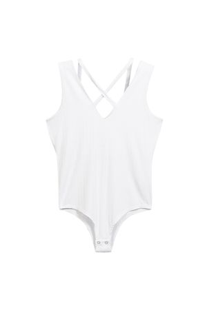 Body Feminino Alças Cruzadas Marialícia Branco