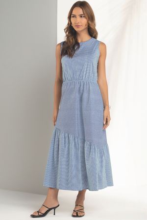 Vestido Feminino Midi Marialícia Azul
