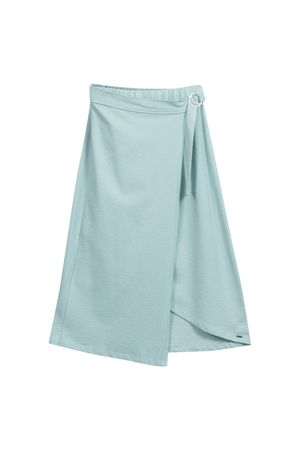 Saia Feminina Transpassada Marialícia Azul