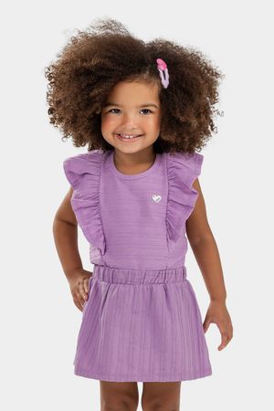 Conjunto Infantil Menina Babado Elian Lilás