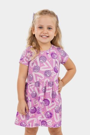 Vestido Infantil Menina Cookies Elian Lilás