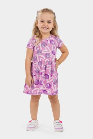Vestido Infantil Menina Cookies Elian Lilás