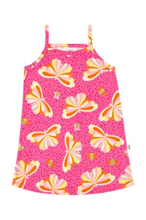 Vestido Infantil Menina Borboletas Elian Rosa