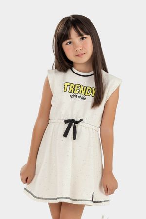 Vestido Infantil Menina Trendy Elian Bege
