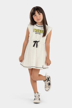 Vestido Infantil Menina Trendy Elian Bege