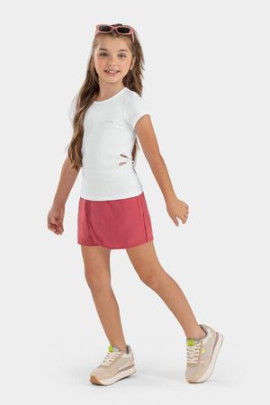 Blusa Infantil Menina Canelada Elian Branca