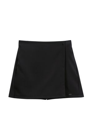 Short Saia Feminino Alfaiataria Marialícia Preto