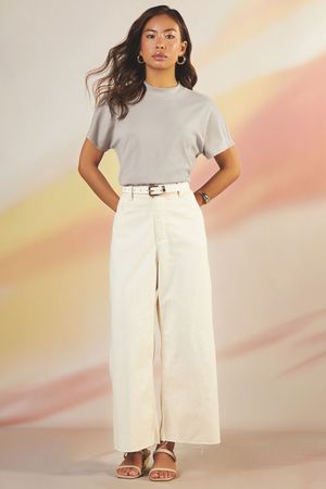 Blusa Feminina Gola Alta Marialícia Bege