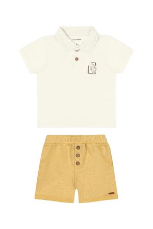 Conjunto Bebê Menino Polo Eco Colorittá Bege
