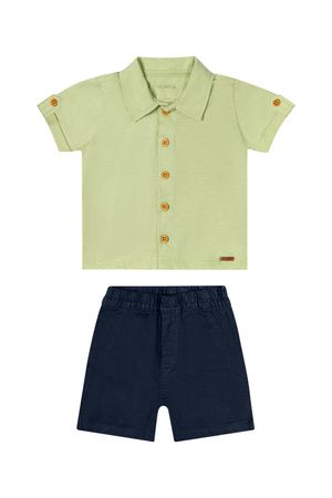 Conjunto Bebê Menino Camisa Colorittá Verde
