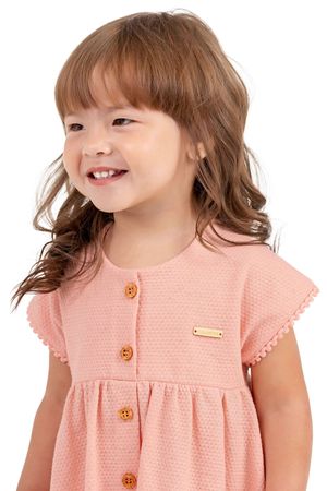 Vestido Bebê Menina Linho Colorittá Rosa