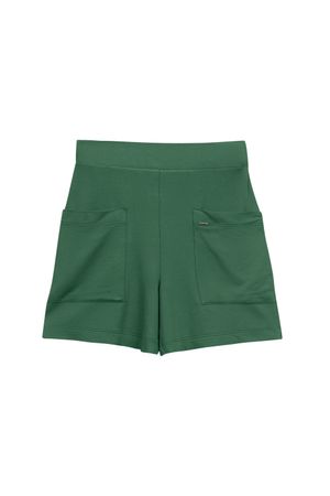 Short Feminino Em Moletinho Marialícia Verde