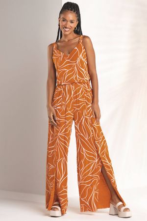 Calça Feminina Pantalona Marialícia Laranja