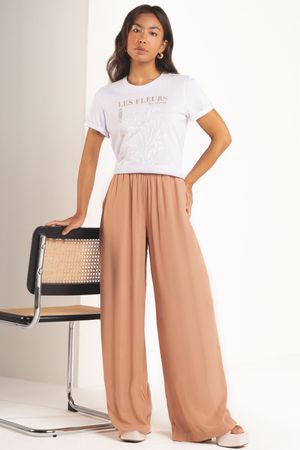 Calça Feminina Cintura Alta Marialícia Laranja