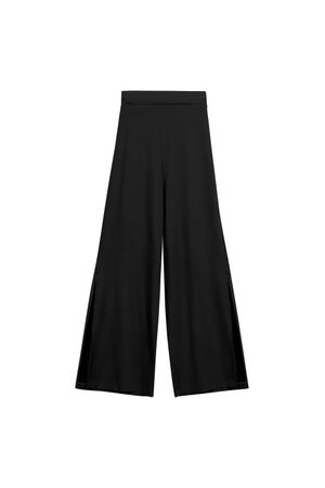 Calça Feminina Com Fendas Marialícia Preto