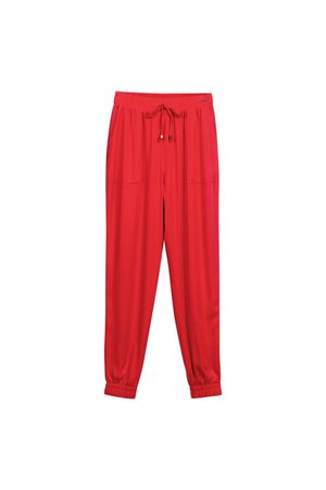 Calça Feminina Creponada Marialícia Vermelho