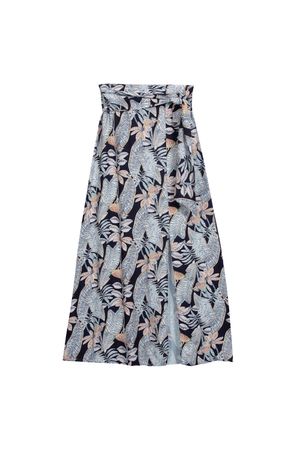 Saia Feminina Estampada Marialícia Azul