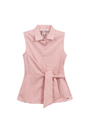 Camisa Regata Feminina Listrada Marialícia Rosa