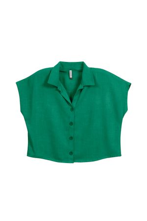 Camisa Feminina Cropped Marialícia Verde