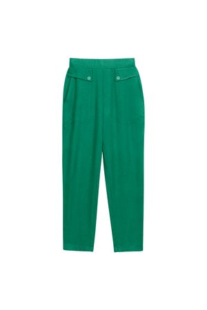 Calça Feminina Com Bolso Frontal Marialícia Verde