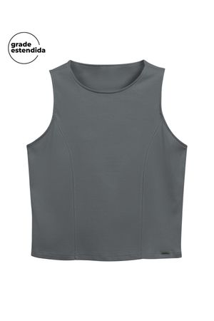 Blusa Feminina Sem Cava Tecnológica Marialícia Cinza