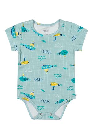 Body Bebê Menino Estampado Elian Azul