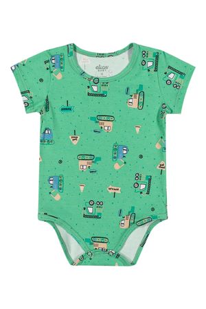 Body Bebê Menino Estampado Elian Verde