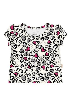Blusa Bebê Menina Básica Estampada Elian Bege
