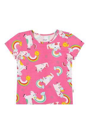 Blusa Infantil Menina Estampada Elian Rosa