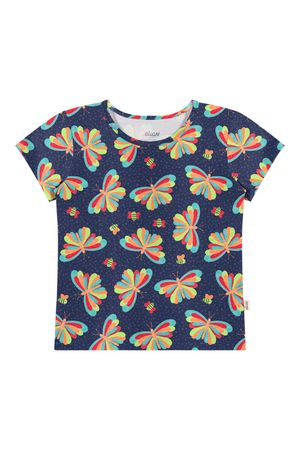 Blusa Infantil Menina Estampada Elian Azul