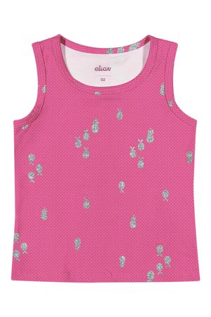 Regata Infantil Menina Estampada Elian Rosa