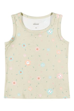 Regata Infantil Menina Estampada Elian Cinza